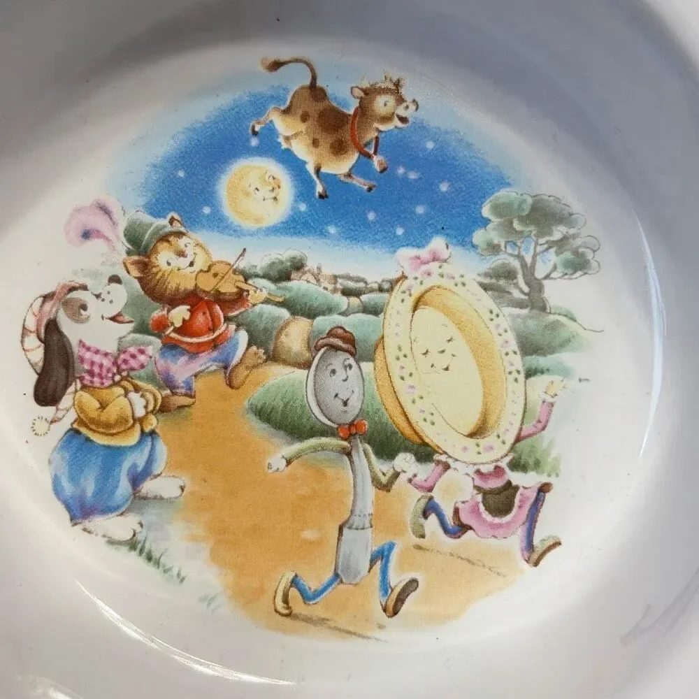 Vintage Avon 1984 Nursery Rhyme Child’s Bowl – Hey Diddle‎ Diddle